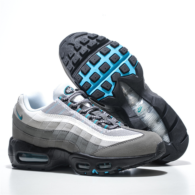 Men's Hot sale Running weapon Air Max 95 Grey/White/Black Shoes 097